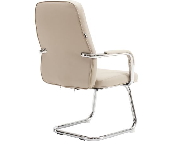 Кресло Эверпроф Веста СФ (Everprof Vesta CF) 680x510x1040 ЕП Веста КФ ПУ Беиге (EP Vesta CF PU Beige) Бежевый, Основной цвет: Бежевый, Ширина: 680, Высота: 1040, Глубина: 510, Материал подлокотников: Металлические хромированные с накладками из экокожи, Вес: 28,3, Материал сиденья: экокожа, Механизм: Нет, Подголовник: Нет, Материал спинки: экокожа, Рекомендованная максимальная нагрузка: 120 кг, Цвет подлокотников: Бежевый, Объем: 0,25, Артикул: ЕП Веста КФ ПУ Беиге (EP Vesta CF PU Beige), изображение 4post-test