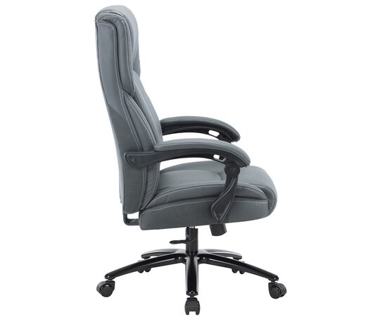 Кресло Чейрман Ч415 (CHAIRMAN CH415) 545x520x1130 Серый, Основной цвет: Серый, Ширина: 545, Высота: 1130, Глубина: 520, Максимальная ширина: 685, Максимальная глубина: 700, Максимальная высота: 1210, Материал сиденья: экокожа, Материал спинки: экокожа, Рекомендованная максимальная нагрузка: до 120 кг, изображение 4post-test
