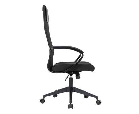Кресло Чейрман Ч612 блэк (CHAIRMAN CH612 black) 590x700x1135 Чёрный, Основной цвет: Чёрный, Ширина: 590, Ролики: Стандарт БИФМА 5 (BIFMA 5),1 (США), диаметр штока 11 мм, покрытие – полиуретан, Высота: 1135, Глубина: 700, Максимальная высота: 1230, Каркас: немонолитный, Материал сиденья: Сетчатый акрил / Полиэстер, Механизм: С возможностью фиксации кресла в рабочем положении. Регулировка кресла по высоте, Материал спинки: Сетчатый акрил / Полиэстер, Рекомендованная максимальная нагрузка: 120 кг, Цвет подлокотников: Черный, изображение 3post-test