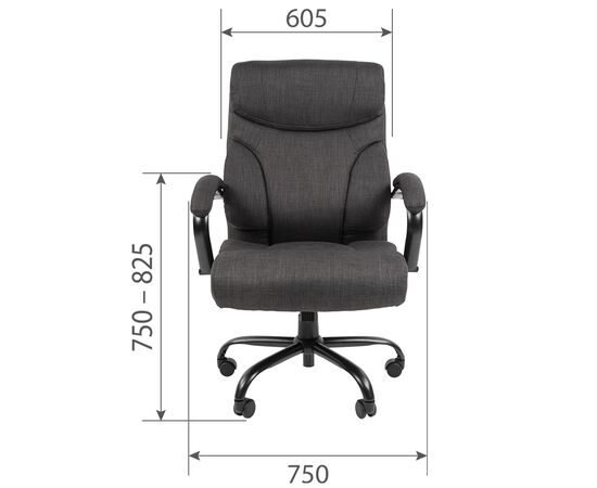 Кресло Чейрман Ч401 (CHAIRMAN CH401) 750x720x1120 Темно-серый, Основной цвет: Темно-серый, Ширина: 750, Ролики: стандарт БИФМА 5 (BIFMA 5),1 (США), диаметр штока 11 мм, покрытие – нейлон, Высота: 1120, Глубина: 720, Максимальная высота: 1195, Каркас: немонолитный, Материал сиденья: ткань, Механизм: С возможностью фиксации кресла в рабочем положении. Регулировка кресла по высоте, Материал спинки: ткань, Рекомендованная максимальная нагрузка: 180 кг, Цвет подлокотников: темно-серый, изображение 3post-test