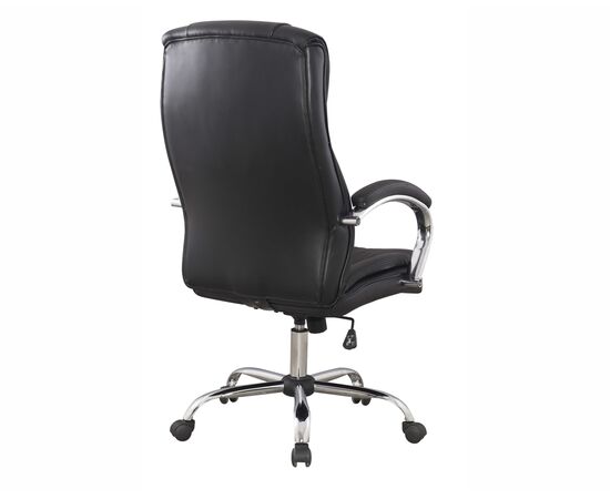 Кресло Колледж БХ-3001 (College BX-3001) 530x510x1240 БКс-3001-1/Блак (BX-3001-1/Black) Чёрный, Ролики: Полиамид, Стандарт БИФМА 5.1 (BIFMA 5.1), Основной цвет: Чёрный, Ширина: 530, Высота: 1240, Глубина: 510, Материал подлокотников: Хромированная сталь с мягкими накладками, Вес: 18, Материал крестовины: Хромированная сталь, Материал сиденья: Кожа ПУ (PU), Механизм: Механизм качания с фиксацией в вертикальном положении, Материал спинки: Кожа ПУ (PU), Рекомендованная максимальная нагрузка: 120 кг, Цвет подлокотников: Черный, Объем: 0,19, Артикул: БКс-3001-1/Блак (BX-3001-1/Black), изображение 2post-test