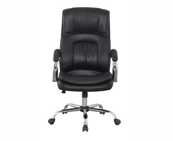 Кресло Колледж БХ-3001 (College BX-3001) 530x510x1240 БКс-3001-1/Блак (BX-3001-1/Black) Чёрный, Ролики: Полиамид, Стандарт БИФМА 5.1 (BIFMA 5.1), Основной цвет: Чёрный, Ширина: 530, Высота: 1240, Глубина: 510, Материал подлокотников: Хромированная сталь с мягкими накладками, Вес: 18, Материал крестовины: Хромированная сталь, Материал сиденья: Кожа ПУ (PU), Механизм: Механизм качания с фиксацией в вертикальном положении, Материал спинки: Кожа ПУ (PU), Рекомендованная максимальная нагрузка: 120 кг, Цвет подлокотников: Черный, Объем: 0,19, Артикул: БКс-3001-1/Блак (BX-3001-1/Black), изображение 3post-test