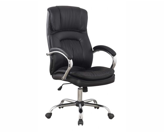Кресло Колледж БХ-3001 (College BX-3001) 530x510x1240 БКс-3001-1/Блак (BX-3001-1/Black) Чёрный, Ролики: Полиамид, Стандарт БИФМА 5.1 (BIFMA 5.1), Основной цвет: Чёрный, Ширина: 530, Высота: 1240, Глубина: 510, Материал подлокотников: Хромированная сталь с мягкими накладками, Вес: 18, Материал крестовины: Хромированная сталь, Материал сиденья: Кожа ПУ (PU), Механизм: Механизм качания с фиксацией в вертикальном положении, Материал спинки: Кожа ПУ (PU), Рекомендованная максимальная нагрузка: 120 кг, Цвет подлокотников: Черный, Объем: 0,19, Артикул: БКс-3001-1/Блак (BX-3001-1/Black), изображение 4post-test
