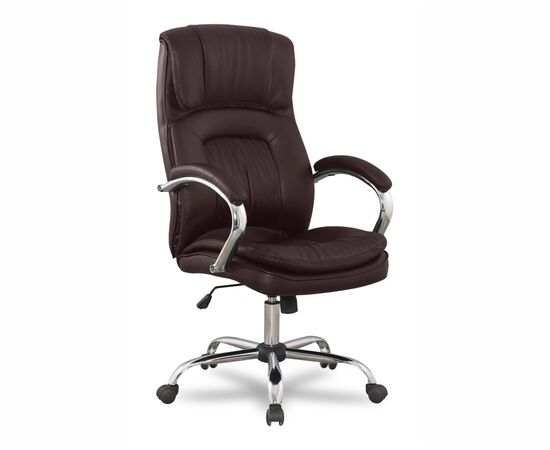 Кресло Колледж БХ-3001 (College BX-3001) 530x510x1240 БКс-3001-1/Бровн (BX-3001-1/Brown) Кориневый, Ролики: Полиамид, Стандарт БИФМА 5.1 (BIFMA 5.1), Основной цвет: Кориневый, Ширина: 530, Высота: 1240, Глубина: 510, Материал подлокотников: Хромированная сталь с мягкими накладками, Вес: 18, Материал крестовины: Хромированная сталь, Материал сиденья: Кожа ПУ (PU), Механизм: Механизм качания с фиксацией в вертикальном положении, Материал спинки: Кожа ПУ (PU), Рекомендованная максимальная нагрузка: 120 кг, Цвет подлокотников: Коричневый, Объем: 0,19, Артикул: БКс-3001-1/Бровн (BX-3001-1/Brown), изображение 4post-test