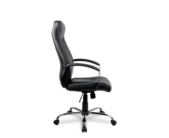 Кресло Колледж Х-9152Л (College H-9152L) 520x530x1160 Х-9152Л-1/Блак (H-9152L-1/Black) Чёрный, Ролики: Полиамид, Стандарт БИФМА 5.1 (BIFMA 5.1), Основной цвет: Чёрный, Ширина: 520, Высота: 1160, Глубина: 530, Материал подлокотников: Хромированная сталь с мягкими накладками, Вес: 19, Материал крестовины: Хромированная сталь, Материал сиденья: Кожа ПУ (PU), Механизм: Механизм качания с фиксацией в вертикальном положении, Материал спинки: Кожа ПУ (PU), Рекомендованная максимальная нагрузка: 120 кг, Цвет подлокотников: Черный, Объем: 0,16, Артикул: Х-9152Л-1/Блак (H-9152L-1/Black), изображение 3post-test
