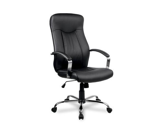 Кресло Колледж Х-9152Л (College H-9152L) 520x530x1160 Х-9152Л-1/Блак (H-9152L-1/Black) Чёрный, Ролики: Полиамид, Стандарт БИФМА 5.1 (BIFMA 5.1), Основной цвет: Чёрный, Ширина: 520, Высота: 1160, Глубина: 530, Материал подлокотников: Хромированная сталь с мягкими накладками, Вес: 19, Материал крестовины: Хромированная сталь, Материал сиденья: Кожа ПУ (PU), Механизм: Механизм качания с фиксацией в вертикальном положении, Материал спинки: Кожа ПУ (PU), Рекомендованная максимальная нагрузка: 120 кг, Цвет подлокотников: Черный, Объем: 0,16, Артикул: Х-9152Л-1/Блак (H-9152L-1/Black), изображение 5post-test