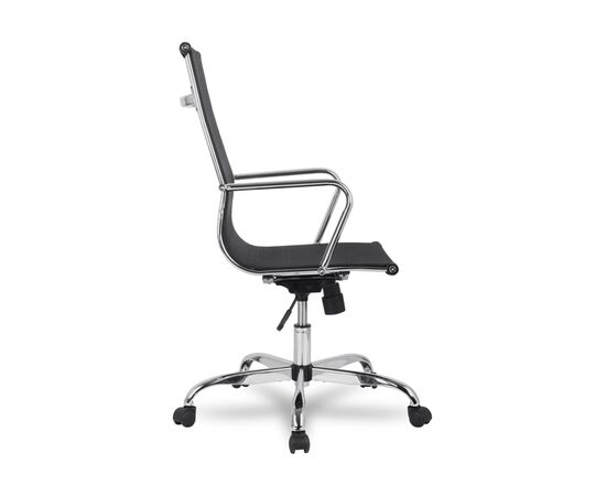 Кресло Колледж H-966F-1 (College H-966F-1) 510x450x1050 Х-966Ф-1/Блак (H-966F-1/Black) Чёрный, Основной цвет: Чёрный, Ширина: 510, Ролики: Полиамид, Стандарт БИФМА 5.1 (BIFMA 5.1), Высота: 1050, Глубина: 450, Материал подлокотников: Хромированная сталь, Вес: 14, Материал крестовины: Хромированная сталь, Материал сиденья: Нейлоновая сетка Меш (Mesh), Механизм: Механизм качания с фиксацией в вертикальном положении, Материал спинки: Нейлоновая сетка Меш (Mesh), Рекомендованная максимальная нагрузка: 120 кг, Объем: 0,06, Артикул: Х-966Ф-1/Блак (H-966F-1/Black), изображение 2post-test