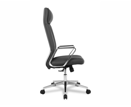 Кресло Колледж HLC-2413L-1 (College HLC-2413L-1) 520x480x1200 ХЛК-2413Л-1/Дгрей (HLC-2413L-1/Dgrey) Темно-серый, Ролики: Полиамид+полиуретан. Подходят для паркета и ламината, Стандарт БИФМА 5.1 (BIFMA 5.1), Основной цвет: Темно-серый, Ширина: 520, Высота: 1200, Глубина: 480, Материал подлокотников: Литой алюминий с накладками, Вес: 24, Материал крестовины: Сталь с порошковым лакокрасочным покрытием, Материал сиденья: Кожа ПУ (PU), Механизм: Синхромеханизм качания с фиксацией в 3х положениях, Материал спинки: Кожа ПУ (PU), Рекомендованная максимальная нагрузка: 120 кг, Цвет подлокотников: темно-серый, Объем: 0,17, Артикул: ХЛК-2413Л-1/Дгрей (HLC-2413L-1/Dgrey), изображение 2post-test
