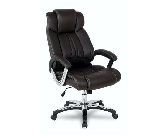 Кресло Колледж Х-8766Л (College H-8766L) 570x480x1130 Х-8766Л-1/Бровн (H-8766L-1/Brown) Кориневый, Ролики: Полиамид, Стандарт БИФМА 5.1 (BIFMA 5.1), Основной цвет: Кориневый, Ширина: 570, Высота: 1130, Глубина: 480, Материал подлокотников: Ударопрочный пластик с кожаными накладками, Вес: 19, Материал крестовины: Стеклонаполненный полиамид 70%ПА (PA)+30%ГФ (GF), Материал сиденья: Кожа ПУ (PU), Механизм: Механизм качания с фиксацией в вертикальном положении, Материал спинки: Кожа ПУ (PU), Рекомендованная максимальная нагрузка: 120 кг, Цвет подлокотников: Коричневый, Объем: 0,16, Артикул: Х-8766Л-1/Бровн (H-8766L-1/Brown), изображение 3post-test