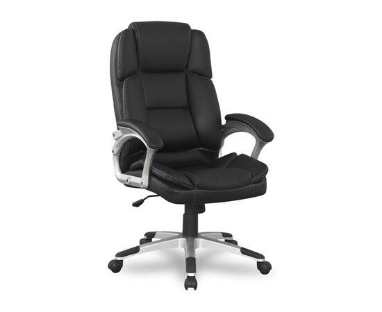 Кресло Колледж БХ-3323 (College BX-3323) 510x510x1100 БКс-3323/Блак (BX-3323/Black) Чёрный, Ролики: Полиамид, Стандарт БИФМА 5.1 (BIFMA 5.1), Основной цвет: Чёрный, Ширина: 510, Высота: 1100, Глубина: 510, Материал подлокотников: Ударопрочный пластик с кожаными накладками, Вес: 16,5, Материал крестовины: Стеклонаполненный полиамид 70%ПА (PA)+30%ГФ (GF), Материал сиденья: Кожа ПУ (PU), Механизм: Механизм качания с фиксацией в вертикальном положении, Материал спинки: Кожа ПУ (PU), Рекомендованная максимальная нагрузка: 120 кг, Цвет подлокотников: Черный, Объем: 0,16, Артикул: БКс-3323/Блак (BX-3323/Black), изображение 3post-test