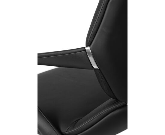 Кресло Колледж СЛГ-628 (College CLG-628) 520x420x1220 КЛГ-628 ГЛТУ-А Блак (CLG-628 GLTU-A Black) Чёрный, Ролики: Полиамид+полиуретан. Подходят для паркета и ламината, Стандарт БИФМА 5.1 (BIFMA 5.1), Основной цвет: Чёрный, Ширина: 520, Высота: 1220, Глубина: 420, Материал подлокотников: Ударопрочный пластик с кожаными накладками, Вес: 20,5, Материал крестовины: Литой полированный алюминий, Материал сиденья: натуральная кожа, Механизм: Механизм качания со смещенной осью с фиксацией в вертикальном положении, Материал спинки: натуральная кожа, Рекомендованная максимальная нагрузка: 120 кг, Цвет подлокотников: Черный, Объем: 0,33, Артикул: КЛГ-628 ГЛТУ-А Блак (CLG-628 GLTU-A Black), изображение 5post-test