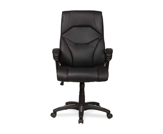 Кресло Колледж БХ-3309 (College BX-3309) 510x530x1100 БКс-3309/Блак (BX-3309/Black) Чёрный, Ролики: Полиамид, Стандарт БИФМА 5.1 (BIFMA 5.1), Основной цвет: Чёрный, Ширина: 510, Высота: 1100, Глубина: 530, Материал подлокотников: Ударопрочный пластик с кожаными накладками, Вес: 17, Материал крестовины: Стеклонаполненный полиамид 70%ПА (PA)+30%ГФ (GF), Материал сиденья: Кожа ПУ (PU), Механизм: Механизм качания с фиксацией в вертикальном положении, Материал спинки: Кожа ПУ (PU), Рекомендованная максимальная нагрузка: 120 кг, Цвет подлокотников: Черный, Объем: 0,17, Артикул: БКс-3309/Блак (BX-3309/Black), изображение 3post-test