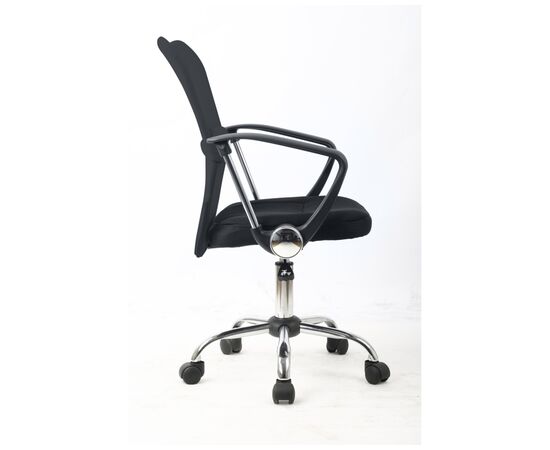 Кресло Колледж Х-298ФА-1 (College H-298FA-1) 400x390x840 Х-298ФА-1/Блак (H-298FA-1/Black) Чёрный, Ролики: Полиамид, Стандарт БИФМА 5.1 (BIFMA 5.1), Основной цвет: Чёрный, Ширина: 400, Высота: 840, Глубина: 390, Материал подлокотников: Ударопрочный пластик с хромированными вставками, Вес: 9,5, Материал крестовины: Хромированная сталь, Материал сиденья: Сетка Меш (Mesh), Ткань Доубле Меш (Double Mesh), Механизм: Нет, Материал спинки: Сетка Меш (Mesh), Ткань Доубле Меш (Double Mesh), Рекомендованная максимальная нагрузка: 120 кг, Цвет подлокотников: Черный, Объем: 0,07, Артикул: Х-298ФА-1/Блак (H-298FA-1/Black), изображение 2post-test