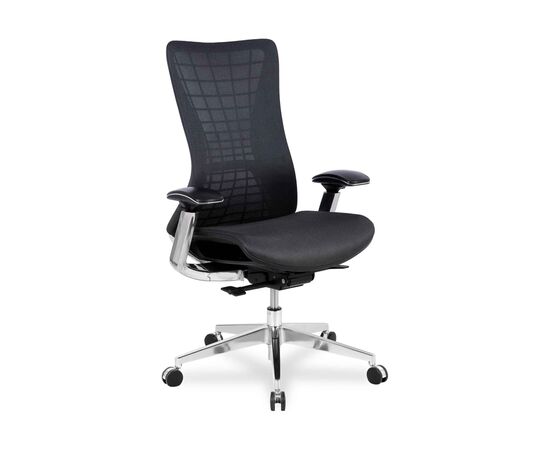Кресло Колледж HLC-2588F (College HLC-2588F) 520x540x1050 ХЛК-2588Ф/Грей (HLC-2588F/Grey) Серый, Ролики: Полиамид+полиуретан. Подходят для паркета и ламината, Стандарт БИФМА 5.1 (BIFMA 5.1), Основной цвет: Серый, Ширина: 520, Высота: 1050, Глубина: 540, Материал подлокотников: 3Д (D). Литой алюминий с мягкими накладками, Вес: 24,5, Материал крестовины: Литой полированный алюминий, Материал сиденья: Сетка Меш (Mesh), Ткань Доубле Меш (Double Mesh), Механизм: Синхромеханизм качания с фиксацией в 4 положениях, Материал спинки: Сетка Меш (Mesh), Ткань Доубле Меш (Double Mesh), Рекомендованная максимальная нагрузка: 120 кг, Цвет подлокотников: Серый, Объем: 0,19, Артикул: ХЛК-2588Ф/Грей (HLC-2588F/Grey), изображение 4post-test