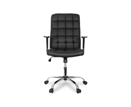 Кресло Колледж БХ-3619 (College BX-3619) 500x490x1020 БКс-3619/Блак (BX-3619/Black) Чёрный, Ролики: Полиамид, Стандарт БИФМА 5.1 (BIFMA 5.1), Основной цвет: Чёрный, Ширина: 500, Высота: 1020, Глубина: 490, Материал подлокотников: Ударопрочный пластик, Вес: 15, Материал крестовины: Хромированная сталь, Материал сиденья: Кожа ПУ (PU), Механизм: Механизм качания с фиксацией в вертикальном положении, Материал спинки: Кожа ПУ (PU), Рекомендованная максимальная нагрузка: 120 кг, Цвет подлокотников: Черный, Объем: 0,12, Артикул: БКс-3619/Блак (BX-3619/Black), изображение 3post-test