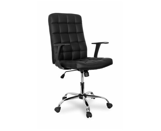 Кресло Колледж БХ-3619 (College BX-3619) 500x490x1020 БКс-3619/Блак (BX-3619/Black) Чёрный, Ролики: Полиамид, Стандарт БИФМА 5.1 (BIFMA 5.1), Основной цвет: Чёрный, Ширина: 500, Высота: 1020, Глубина: 490, Материал подлокотников: Ударопрочный пластик, Вес: 15, Материал крестовины: Хромированная сталь, Материал сиденья: Кожа ПУ (PU), Механизм: Механизм качания с фиксацией в вертикальном положении, Материал спинки: Кожа ПУ (PU), Рекомендованная максимальная нагрузка: 120 кг, Цвет подлокотников: Черный, Объем: 0,12, Артикул: БКс-3619/Блак (BX-3619/Black), изображение 4post-test