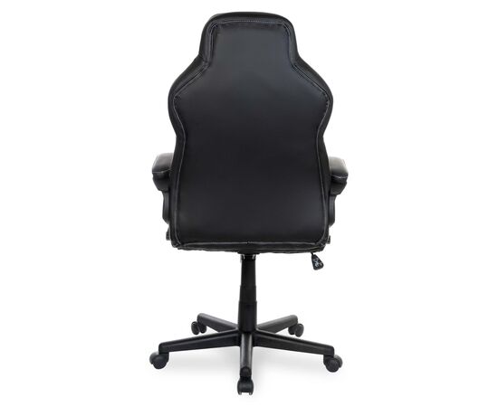 Кресло Колледж БХ-3769 (College BX-3769) 520x510x1120 БКс-3769/Блак (BX-3769/Black) Чёрный, Ролики: Полиамид, Стандарт БИФМА 5.1 (BIFMA 5.1), Основной цвет: Чёрный, Ширина: 520, Высота: 1120, Глубина: 510, Материал подлокотников: Ударопрочный пластик с кожаными накладками, Вес: 14,5, Материал крестовины: Стеклонаполненный полиамид 70%ПА (PA)+30%ГФ (GF), Материал сиденья: Кожа ПУ (PU), Ткань, Механизм: Механизм качания с фиксацией в вертикальном положении, Материал спинки: Кожа ПУ (PU), Ткань, Рекомендованная максимальная нагрузка: 120 кг, Цвет подлокотников: Черный, Объем: 0,16, Артикул: БКс-3769/Блак (BX-3769/Black), изображение 2post-test
