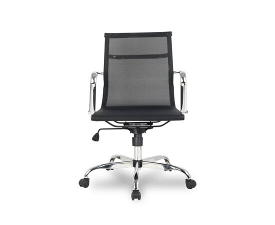 Кресло Колледж H-966F-2 (College H-966F-2) 510x450x880 Х-966Ф-2/Блак (H-966F-2/Black) Чёрный, Основной цвет: Чёрный, Ширина: 510, Ролики: Полиамид, Стандарт БИФМА 5.1 (BIFMA 5.1), Высота: 880, Глубина: 450, Материал подлокотников: Хромированная сталь, Вес: 14, Материал крестовины: Хромированная сталь, Материал сиденья: Нейлоновая сетка Меш (Mesh), Механизм: Механизм качания с фиксацией в вертикальном положении, Материал спинки: Нейлоновая сетка Меш (Mesh), Рекомендованная максимальная нагрузка: 120 кг, Объем: 0,06, Артикул: Х-966Ф-2/Блак (H-966F-2/Black), изображение 2post-test