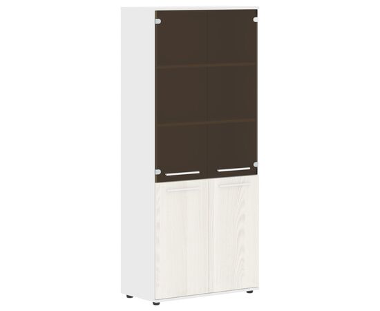 Шкаф для документов комбинированный Эдис (Edis) 852x430x1967 ЕХКС 85.2 (EHCS 85.2) Белый/Ясень Траун, Основной цвет: Белый/Ясень Траун, Ширина: 852, Высота: 1967, Глубина: 430, Каркас: ЛДСП, Артикул: ЕХКС 85.2 (EHCS 85.2), изображение 2post-test
