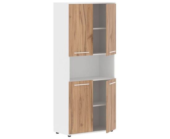 Шкаф с 2-мя комплектами глухих малых дверей Эдис (Edis) 852x430x1967 ЕХКС 85.4 (EHCS 85.4) Белый/Дуб Денвер светлый, Основной цвет: Белый/Дуб Денвер светлый, Материал дверей: ЛДСП, Цвет фасадов: дуб денвер светлый , Ширина: 852, Высота: 1967, Глубина: 430, Каркас: ЛДСП, Артикул: ЕХКС 85.4 (EHCS 85.4), изображение 2post-test
