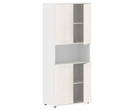 Шкаф с 2-мя комплектами глухих малых дверей Эдис (Edis) 852x430x1967 ЕХКС 85.4 (EHCS 85.4) Белый/Ясень Траун, Основной цвет: Белый/Ясень Траун, Материал дверей: ЛДСП, Цвет фасадов: ясень траун, Ширина: 852, Высота: 1967, Глубина: 430, Каркас: ЛДСП, Артикул: ЕХКС 85.4 (EHCS 85.4), изображение 2post-test
