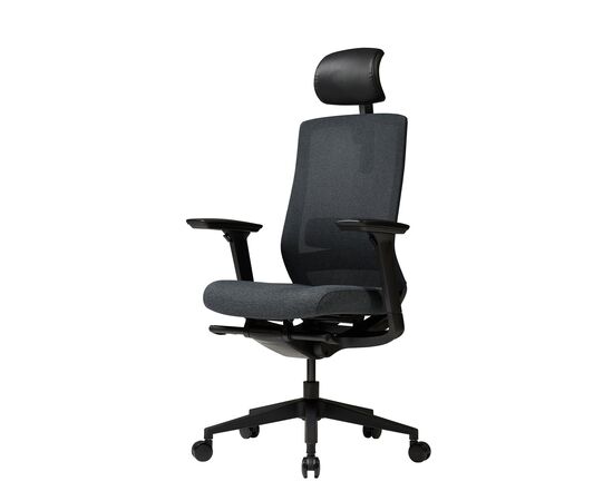 Кресло Дуорест МГ-С-Ц1 (Duorest MG-S-C1) 690x560x610 МГ-С-К1 (MG-S-C1) Чёрный, Основной цвет: Чёрный, Ширина: 690, Высота: 610, Глубина: 560, Ролики: 60 мм, Материал подлокотников: 3Д (3D), Вес: 26, Материал сиденья: Ткань ЕК34, Механизм: Синхронизированный механизм с Регулятором натяжения, Подголовник: есть, Регулировка подголовника: 3 положения, Материал спинки: Сетка ИР27 (IR27), Рекомендованная максимальная нагрузка: до 140 кг, Цвет крестовины: Черный, Регулировка спинки: Фиксация наклона спинки в 3-х положениях, Цвет подлокотников: Черный, Артикул: МГ-С-К1 (MG-S-C1), изображение 3post-test