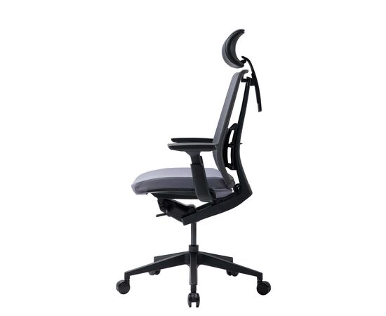 Кресло Дуорест Д3-ХС (Duorest D3-HS) 690x560x610 Д3-ХС (D3-HS) Серый, Ролики: 60 мм, Основной цвет: Серый, Ширина: 690, Высота: 610, Глубина: 560, Вес: 26, Материал крестовины: Пластиковая, Материал сиденья: Ткань ВТ (WT), Регулировка подголовника: 2Д (2D), Материал спинки: Сетка КАТЕ (KATE), Рекомендованная максимальная нагрузка: 130 кг, Цвет крестовины: Черный, Артикул: Д3-ХС (D3-HS), изображение 3post-test