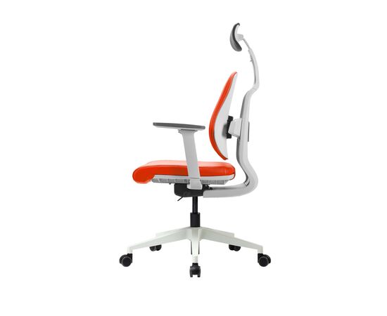Кресло Дуорест D2-200В (Duorest D2-200W) белая рама 690x560x610 Д2-200В (D2-200W) белая рама Оранжевый, Основной цвет: Оранжевый, Ширина: 690, Ролики: 50 мм, Высота: 610, Глубина: 560, Материал подлокотников: 3Д (3D), Вес: 26, Материал сиденья: Ткань Д2 (D2), Подголовник: есть, Материал спинки: Ткань Д2 (D2), Цвет крестовины: Белый, Артикул: Д2-200В (D2-200W) белая рама, изображение 3post-test