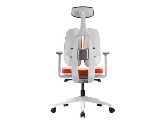 Кресло Дуорест D2-200В (Duorest D2-200W) белая рама 690x560x610 Д2-200В (D2-200W) белая рама Оранжевый, Основной цвет: Оранжевый, Ширина: 690, Ролики: 50 мм, Высота: 610, Глубина: 560, Материал подлокотников: 3Д (3D), Вес: 26, Материал сиденья: Ткань Д2 (D2), Подголовник: есть, Материал спинки: Ткань Д2 (D2), Цвет крестовины: Белый, Артикул: Д2-200В (D2-200W) белая рама, изображение 4post-test