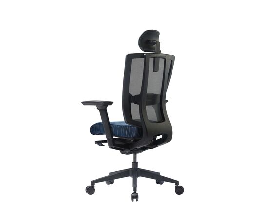 Кресло Дуорест (Duorest) BR-200C-T латекс 690x560x610 БР-200К-Т (BR-200C-T) латекс Черный/Синий, Основной цвет: Черный/Синий, Ширина: 690, Ролики: 60 мм, Высота: 610, Глубина: 560, Материал подлокотников: 3Д (3D), Вес: 26, Материал сиденья: Ткань БАМБОО (BAMBOO), Подголовник: есть, Материал спинки: Сетка черная, Рекомендованная максимальная нагрузка: 130 кг, Артикул: БР-200К-Т (BR-200C-T) латекс, изображение 4post-test