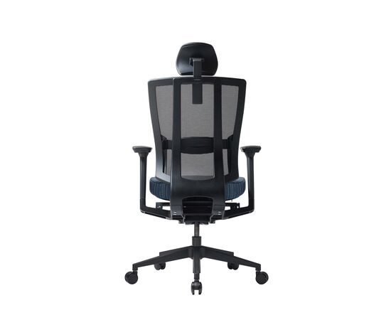 Кресло Дуорест (Duorest) BR-200C-T латекс 690x560x610 БР-200К-Т (BR-200C-T) латекс Черный/Синий, Основной цвет: Черный/Синий, Ширина: 690, Ролики: 60 мм, Высота: 610, Глубина: 560, Материал подлокотников: 3Д (3D), Вес: 26, Материал сиденья: Ткань БАМБОО (BAMBOO), Подголовник: есть, Материал спинки: Сетка черная, Рекомендованная максимальная нагрузка: 130 кг, Артикул: БР-200К-Т (BR-200C-T) латекс, изображение 5post-test