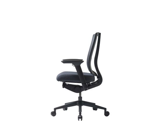Кресло Дуорест БР (Duorest BR)-050С 690x560x610 БР-050К (BR-050C) Чёрный, Основной цвет: Чёрный, Ширина: 690, Ролики: 60 мм, Высота: 610, Глубина: 560, Материал подлокотников: 3Д (3D), Вес: 26, Материал сиденья: Ткань ЕК34, Материал спинки: Сетка черная, Артикул: БР-050К (BR-050C), изображение 2post-test