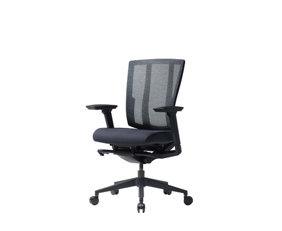 Кресло Дуорест БР (Duorest BR)-050С 690x560x610 БР-050К (BR-050C) Чёрный, Основной цвет: Чёрный, Ширина: 690, Ролики: 60 мм, Высота: 610, Глубина: 560, Материал подлокотников: 3Д (3D), Вес: 26, Материал сиденья: Ткань ЕК34, Материал спинки: Сетка черная, Артикул: БР-050К (BR-050C), изображение 3post-test