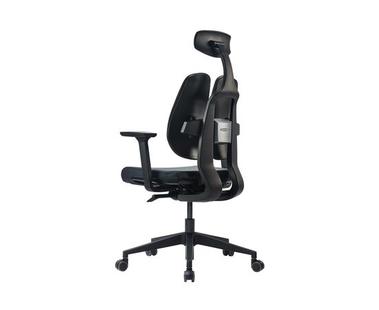 Кресло Дуорест D2-200 (Duorest D2-200) 690x560x610 Д2-200 (D2-200) Серый, Основной цвет: Серый, Ширина: 690, Ролики: 50 мм, Высота: 610, Глубина: 560, Материал подлокотников: 3Д (3D), Вес: 26, Материал сиденья: Ткань Д2 (D2), Подголовник: есть, Материал спинки: Ткань Д2 (D2), Цвет крестовины: Черный, Артикул: Д2-200 (D2-200), изображение 5post-test
