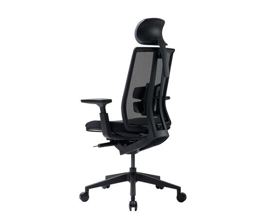 Кресло Дуорест Д3-ХС (Duorest D3-HS) 690x560x610 Д3-ХС (D3-HS) Чёрный, Ролики: 60 мм, Основной цвет: Чёрный, Ширина: 690, Высота: 610, Глубина: 560, Вес: 26, Материал крестовины: Пластиковая, Материал сиденья: Ткань ВТ (WT), Регулировка подголовника: 2Д (2D), Материал спинки: Сетка КАТЕ (KATE), Рекомендованная максимальная нагрузка: 130 кг, Цвет крестовины: Черный, Артикул: Д3-ХС (D3-HS), изображение 2post-test