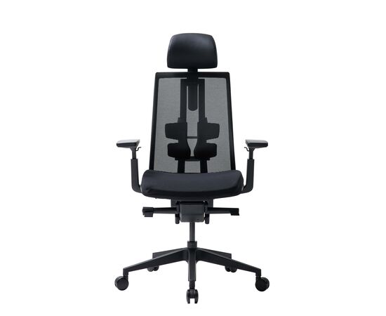 Кресло Дуорест Д3-ХС (Duorest D3-HS) 690x560x610 Д3-ХС (D3-HS) Чёрный, Ролики: 60 мм, Основной цвет: Чёрный, Ширина: 690, Высота: 610, Глубина: 560, Вес: 26, Материал крестовины: Пластиковая, Материал сиденья: Ткань ВТ (WT), Регулировка подголовника: 2Д (2D), Материал спинки: Сетка КАТЕ (KATE), Рекомендованная максимальная нагрузка: 130 кг, Цвет крестовины: Черный, Артикул: Д3-ХС (D3-HS), изображение 5post-test