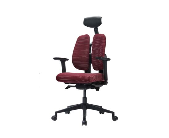 Кресло Дуорест D2-200-ТС (Duorest D2-200-TS) латекс 690x560x610 Д2-200-ТС (D2-200-TS) латекс Красный, Основной цвет: Красный, Ширина: 690, Ролики: 50 мм, Высота: 610, Глубина: 560, Материал подлокотников: 3Д (3D), Вес: 26, Материал сиденья: Ткань БАМБОО (BAMBOO), Подголовник: есть, Материал спинки: Ткань БАМБОО (BAMBOO), Цвет крестовины: Черный, Артикул: Д2-200-ТС (D2-200-TS) латекс, изображение 3post-test