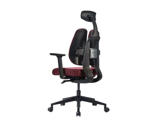 Кресло Дуорест D2-200-ТС (Duorest D2-200-TS) латекс 690x560x610 Д2-200-ТС (D2-200-TS) латекс Красный, Основной цвет: Красный, Ширина: 690, Ролики: 50 мм, Высота: 610, Глубина: 560, Материал подлокотников: 3Д (3D), Вес: 26, Материал сиденья: Ткань БАМБОО (BAMBOO), Подголовник: есть, Материал спинки: Ткань БАМБОО (BAMBOO), Цвет крестовины: Черный, Артикул: Д2-200-ТС (D2-200-TS) латекс, изображение 4post-test