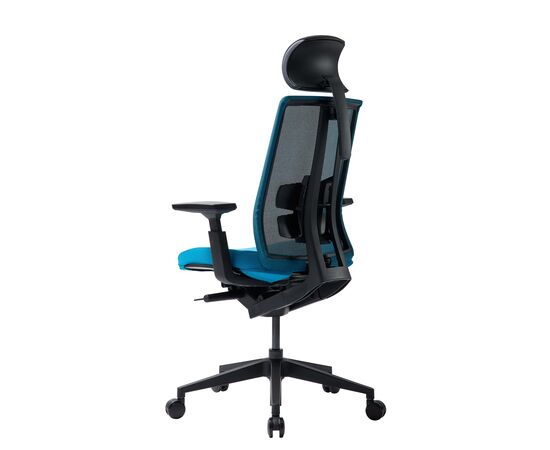 Кресло Дуорест Д3-ХС (Duorest D3-HS) 690x560x610 Д3-ХС (D3-HS) Ярко-синий, Ролики: 60 мм, Основной цвет: Ярко-синий, Ширина: 690, Высота: 610, Глубина: 560, Вес: 26, Материал крестовины: Пластиковая, Материал сиденья: Ткань ВТ (WT), Регулировка подголовника: 2Д (2D), Материал спинки: Сетка КАТЕ (KATE), Рекомендованная максимальная нагрузка: 130 кг, Цвет крестовины: Черный, Артикул: Д3-ХС (D3-HS), изображение 3post-test