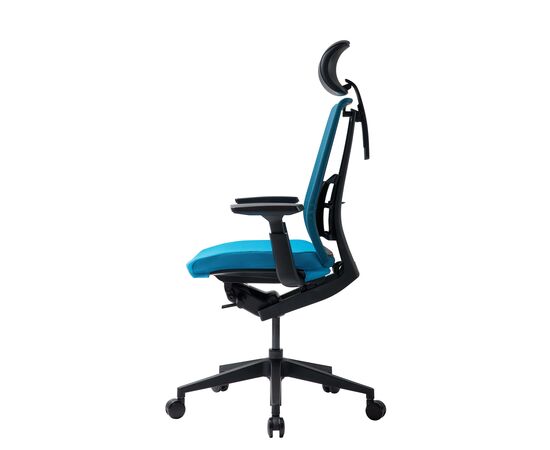 Кресло Дуорест Д3-ХС (Duorest D3-HS) 690x560x610 Д3-ХС (D3-HS) Ярко-синий, Ролики: 60 мм, Основной цвет: Ярко-синий, Ширина: 690, Высота: 610, Глубина: 560, Вес: 26, Материал крестовины: Пластиковая, Материал сиденья: Ткань ВТ (WT), Регулировка подголовника: 2Д (2D), Материал спинки: Сетка КАТЕ (KATE), Рекомендованная максимальная нагрузка: 130 кг, Цвет крестовины: Черный, Артикул: Д3-ХС (D3-HS), изображение 5post-test
