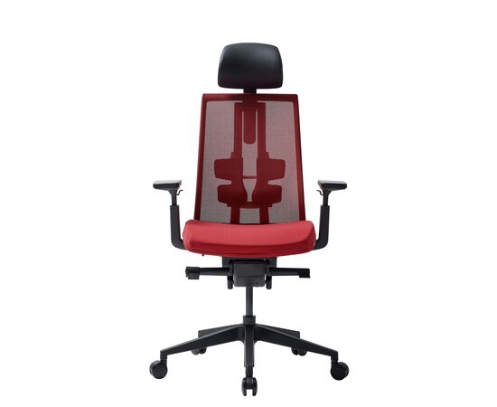 Кресло Дуорест Д3-ХС (Duorest D3-HS) 690x560x610 Д3-ХС (D3-HS) Красный, Ролики: 60 мм, Основной цвет: Красный, Ширина: 690, Высота: 610, Глубина: 560, Вес: 26, Материал крестовины: Пластиковая, Материал сиденья: Ткань ВТ (WT), Регулировка подголовника: 2Д (2D), Материал спинки: Сетка КАТЕ (KATE), Рекомендованная максимальная нагрузка: 130 кг, Цвет крестовины: Черный, Артикул: Д3-ХС (D3-HS), изображение 4post-test