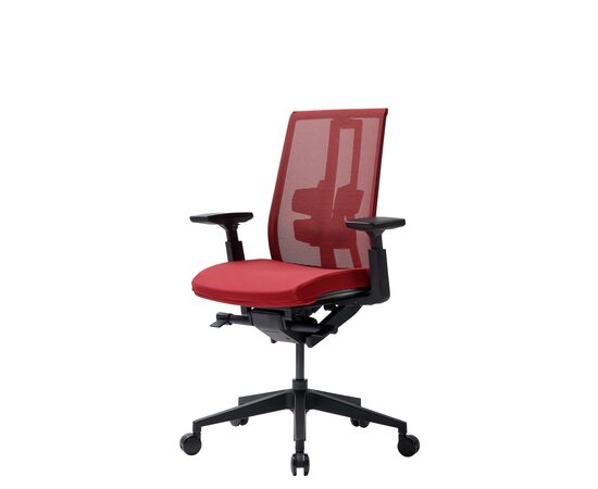 Кресло Дуорест Д3-С (Duorest D3-S) 690x560x610 Д3-С (D3-S) Красный, Ролики: 60 мм, Основной цвет: Красный, Ширина: 690, Высота: 610, Глубина: 560, Материал подлокотников: 2D, Вес: 26, Материал сиденья: Ткань ВТ (WT), Подголовник: Нет, Материал спинки: Сетка КАТЕ (KATE), Артикул: Д3-С (D3-S), изображение 4post-test