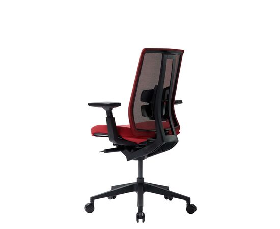 Кресло Дуорест Д3-С (Duorest D3-S) 690x560x610 Д3-С (D3-S) Красный, Ролики: 60 мм, Основной цвет: Красный, Ширина: 690, Высота: 610, Глубина: 560, Материал подлокотников: 2D, Вес: 26, Материал сиденья: Ткань ВТ (WT), Подголовник: Нет, Материал спинки: Сетка КАТЕ (KATE), Артикул: Д3-С (D3-S), изображение 5post-test