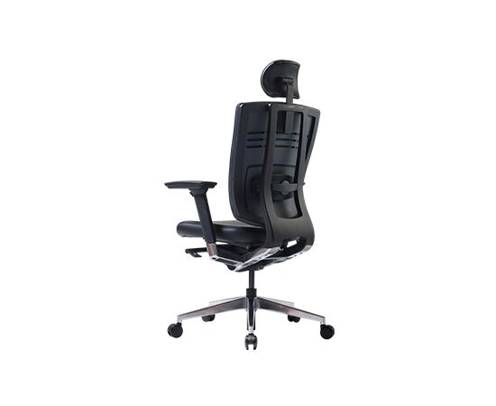 Кресло Дуорест БР-100Л (Duorest BR-100L) 690x560x610 БР-100Л (BR-100L) Чёрный, Основной цвет: Чёрный, Ширина: 690, Ролики: 60 мм, Высота: 610, Глубина: 560, Материал подлокотников: 3Д (3D), Вес: 26, Материал крестовины: Алюминий, Материал сиденья: экокожа, Механизм: Механизм качания, газ-лифт , Подголовник: есть, Материал спинки: экокожа, Рекомендованная максимальная нагрузка: 130 кг, Артикул: БР-100Л (BR-100L), изображение 3post-test