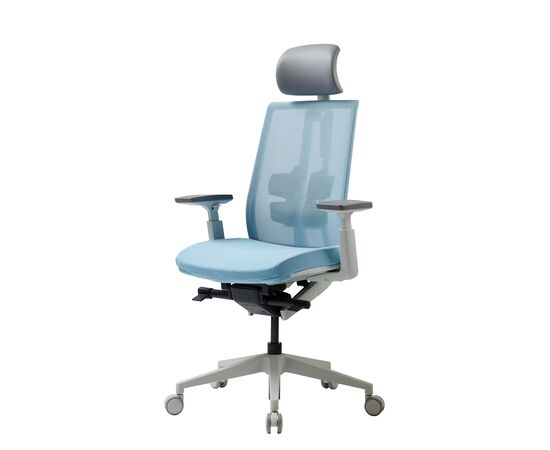 Кресло Дуорест Д3-ХСВ (Duorest D3-HSW) белая рама 690x560x610 Д3-ХСВ (D3-HSW) белая рама Небесно голубой, Ролики: 60 мм, Основной цвет: Небесно голубой, Ширина: 690, Высота: 610, Глубина: 560, Материал подлокотников: 2D, Вес: 26, Материал крестовины: Пластиковая, Материал сиденья: Ткань ВТ (WT), Подголовник: есть, Материал спинки: Сетка КАТЕ (KATE), Рекомендованная максимальная нагрузка: 130 кг, Артикул: Д3-ХСВ (D3-HSW) белая рама, изображение 3post-test
