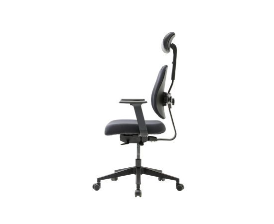 Кресло Дуорест D2500Г-ДАС (Duorest D2500G-DAS) 690x560x610 Д2500Г-ДАС (D2500G-DAS) Чёрный, Ролики: 50 мм, Основной цвет: Чёрный, Ширина: 690, Высота: 610, Глубина: 560, Материал подлокотников: 1Д (1D), Вес: 26, Материал сиденья: Ткань ЕК20 (EK20), Подголовник: есть, Материал спинки: Ткань ЕК20 (EK20), Рекомендованная максимальная нагрузка: 130 кг, Цвет крестовины: Черный, Артикул: Д2500Г-ДАС (D2500G-DAS), изображение 3post-test