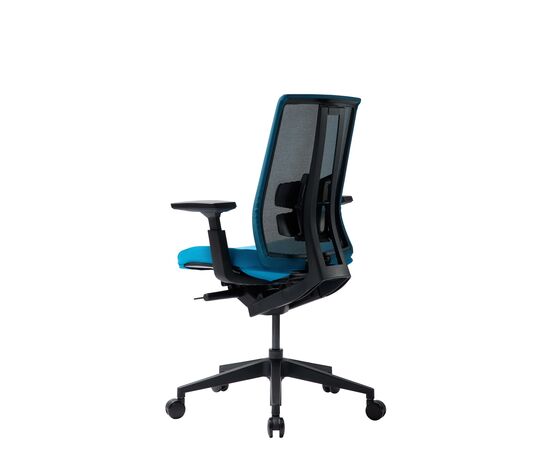 Кресло Дуорест Д3-С (Duorest D3-S) 690x560x610 Д3-С (D3-S) Ярко-синий, Ролики: 60 мм, Основной цвет: Ярко-синий, Ширина: 690, Высота: 610, Глубина: 560, Материал подлокотников: 2D, Вес: 26, Материал сиденья: Ткань ВТ (WT), Подголовник: Нет, Материал спинки: Сетка КАТЕ (KATE), Артикул: Д3-С (D3-S), изображение 2post-test
