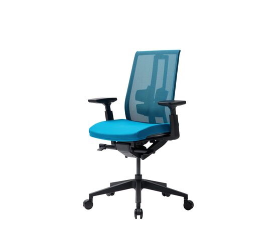 Кресло Дуорест Д3-С (Duorest D3-S) 690x560x610 Д3-С (D3-S) Ярко-синий, Ролики: 60 мм, Основной цвет: Ярко-синий, Ширина: 690, Высота: 610, Глубина: 560, Материал подлокотников: 2D, Вес: 26, Материал сиденья: Ткань ВТ (WT), Подголовник: Нет, Материал спинки: Сетка КАТЕ (KATE), Артикул: Д3-С (D3-S), изображение 6post-test