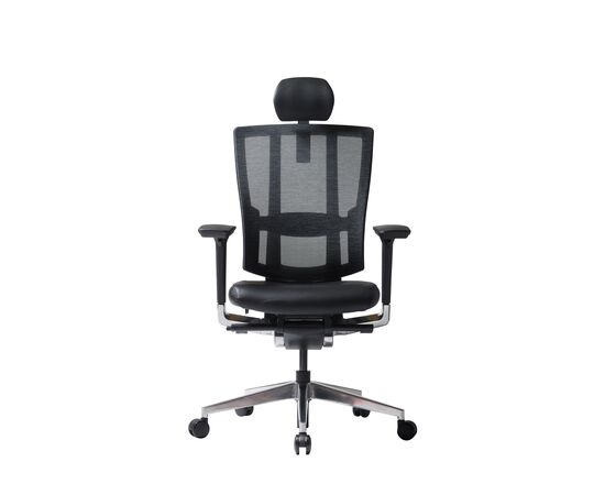 Кресло Дуорест БР-200Л (Duorest BR-200L) 690x560x610 БР-200Л (BR-200L) Чёрный, Основной цвет: Чёрный, Ширина: 690, Ролики: 60 мм, Высота: 610, Глубина: 560, Материал подлокотников: 3Д (3D), Вес: 26, Материал крестовины: Алюминий, Материал сиденья: экокожа, Материал спинки: Сетка черная, Рекомендованная максимальная нагрузка: 130 кг, Артикул: БР-200Л (BR-200L), изображение 2post-test