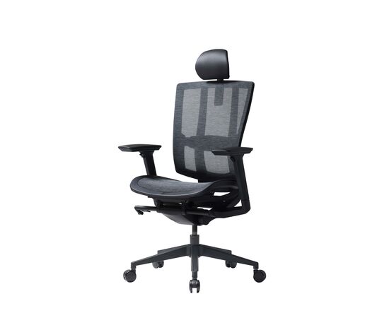 Кресло Дуорест БР-200М (Duorest BR-200M) 690x560x610 БР-200М (BR-200M) Чёрный, Основной цвет: Чёрный, Ширина: 690, Ролики: 60 мм, Высота: 610, Глубина: 560, Материал подлокотников: 3Д (3D), Вес: 26, Материал сиденья: сетка, Подголовник: есть, Материал спинки: Сетка черная, Цвет крестовины: Черный, Артикул: БР-200М (BR-200M), изображение 3post-test